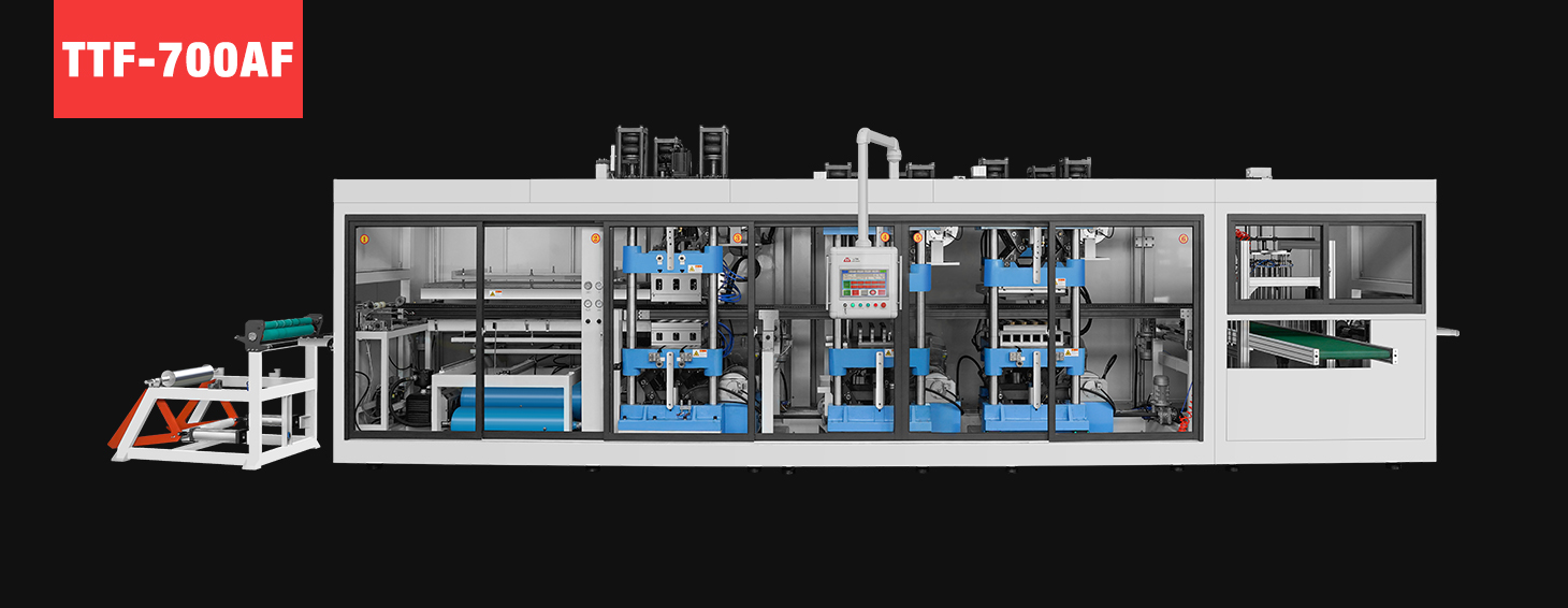 Four-station Plastic Thermoforming Machine