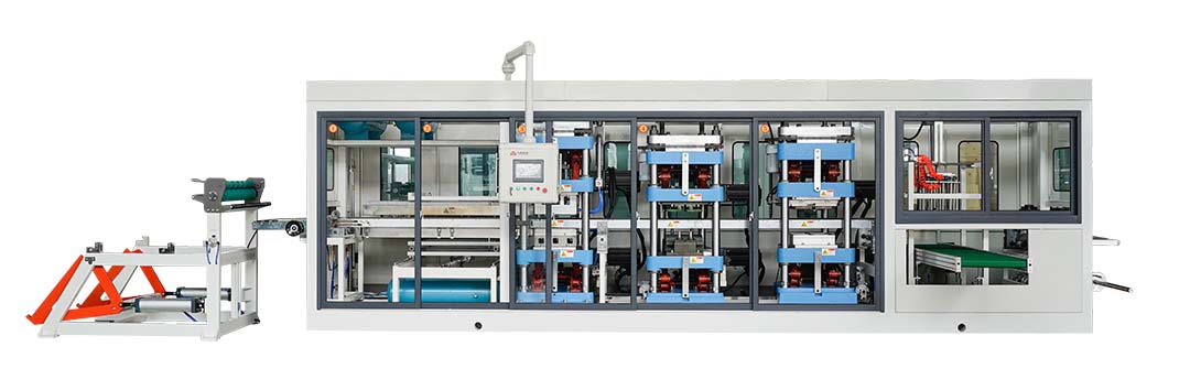 Four-station plastic thermoforming machine TTF-520AF