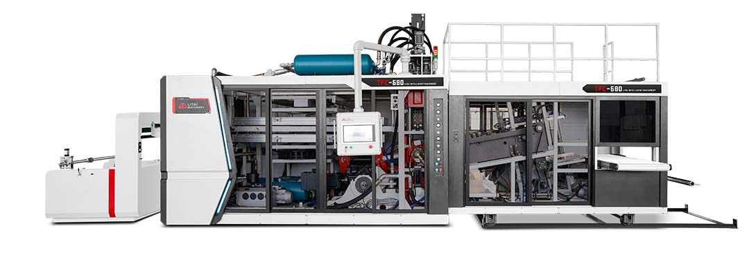 Plastic teacup thermoforming machine